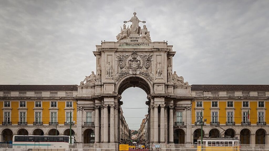 Arco da Rua Augusta em Lisboa em Portugal