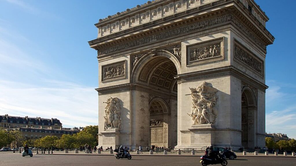 Arco do Triunfo em Paris na França