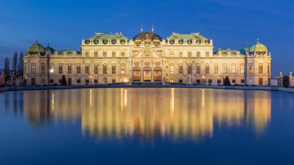 Palácio Belvedere em Viena na Áustria