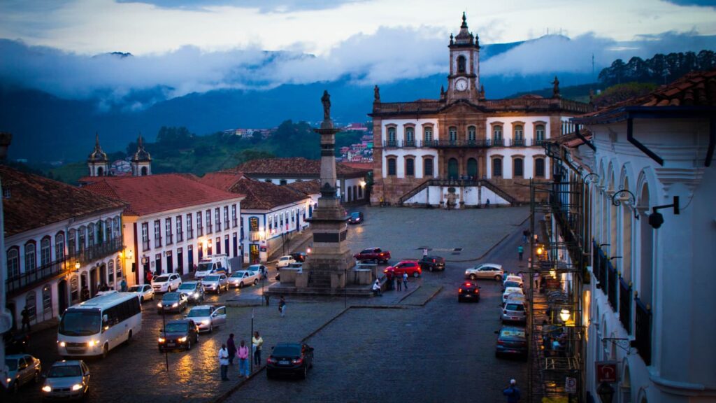 Praça Tiradentes em Ouro Preto, Minas Gerais